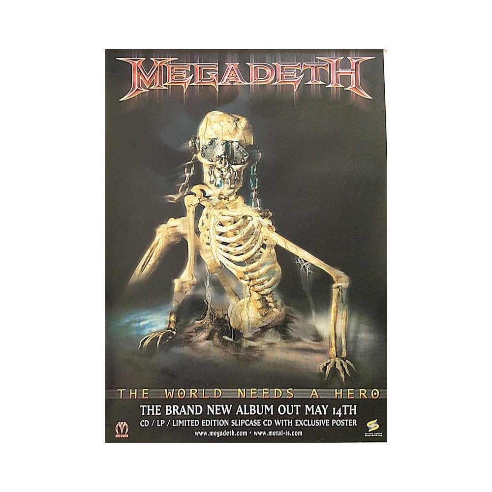 Megadeth: World Needs A Hero: Promojuliste 41cm x 59cm - JULISTE