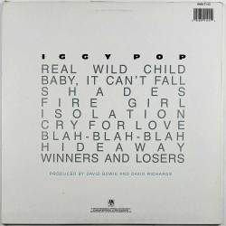 Iggy Pop Käytetty LP Blah-Blah-Blah   kansi VG levy EX Käytetty LP