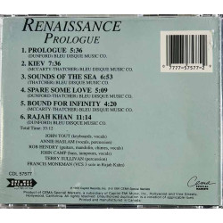 Renaissance CD Prologue  kansi EX levy EX Käytetty CD