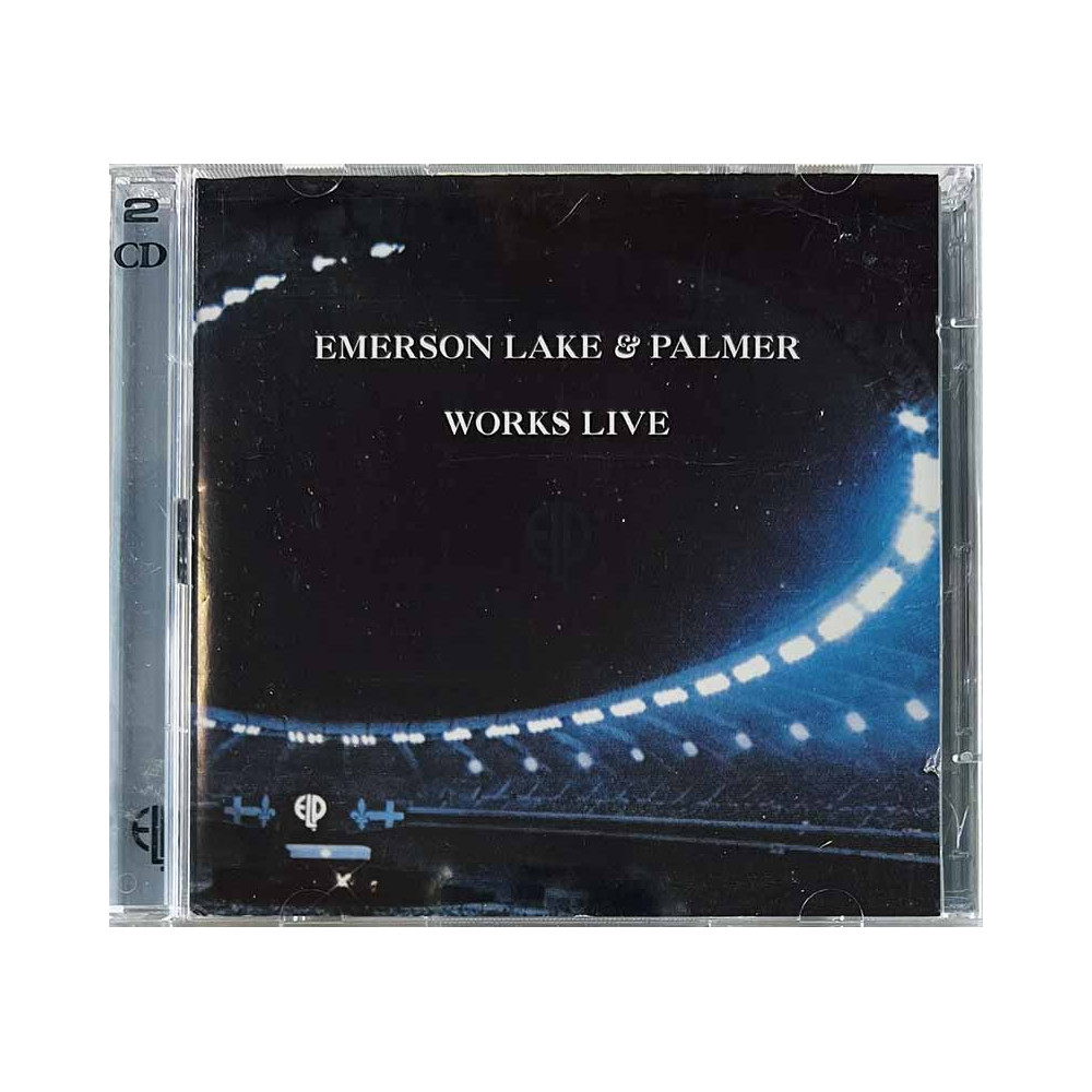 Emerson Lake & Palmer CD Works Live 2CD  kansi EX levy EX Käytetty CD