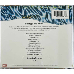 Anderson Jon CD Change We Must  kansi EX levy EX Käytetty CD
