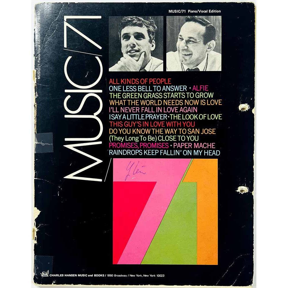 Nuottivihko 1980 O287 Music/71 piano/vocal edition Käytetty kirja