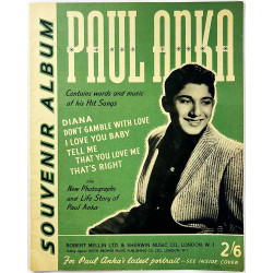 Nuottivihko Paul Anka : Souvenir album - Något använd bok