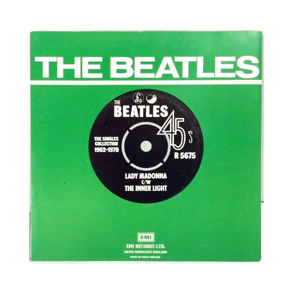 Beatles single from singles collection box: Lady Madonna / The Inner Ligh - käytetty vinyylisingle PS EX / EX