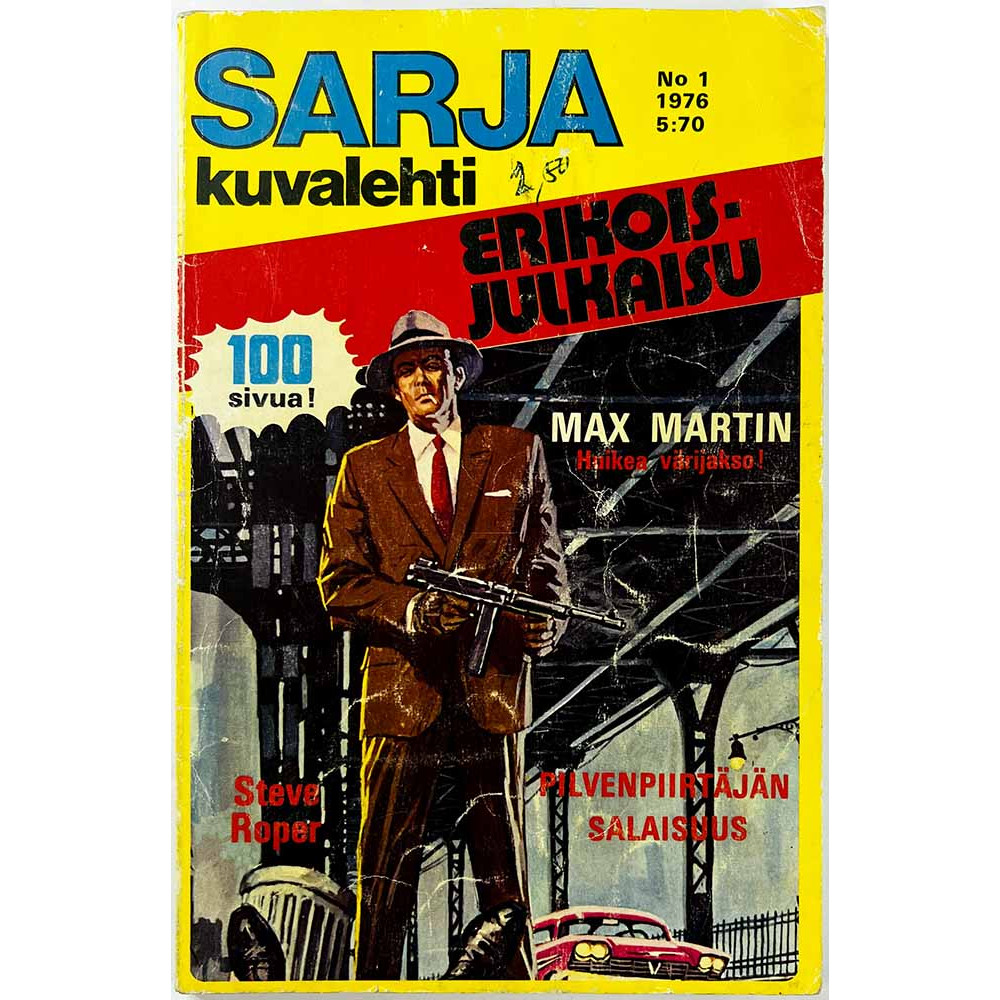 Sarjakuvalehti 1976 No 1 Erikoisjulkaisu Max Martin, Steve Roper käytetty lehti