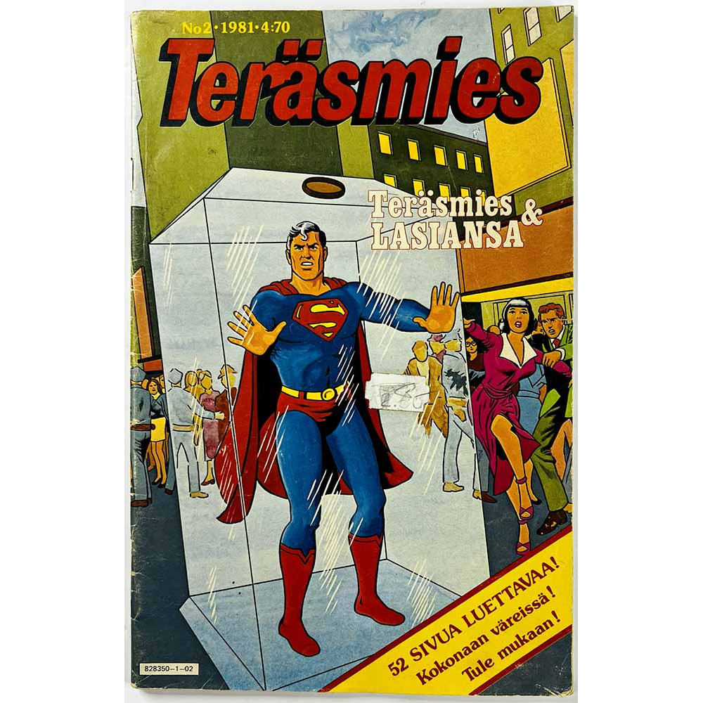 Teräsmies 1981 No 2 Teräsmies ja lasiansa käytetty lehti