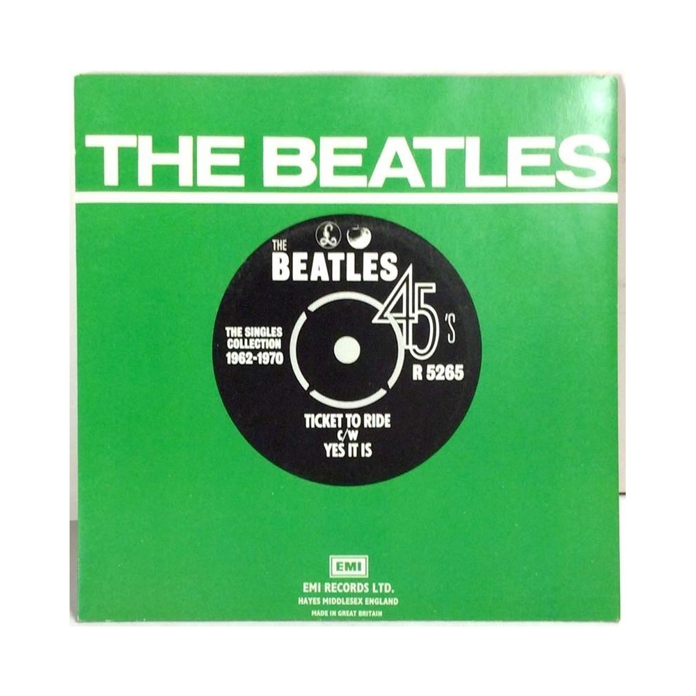 Beatles single from singles collection box: Ticket To Ride / Yes It Is - käytetty vinyylisingle PS EX / EX