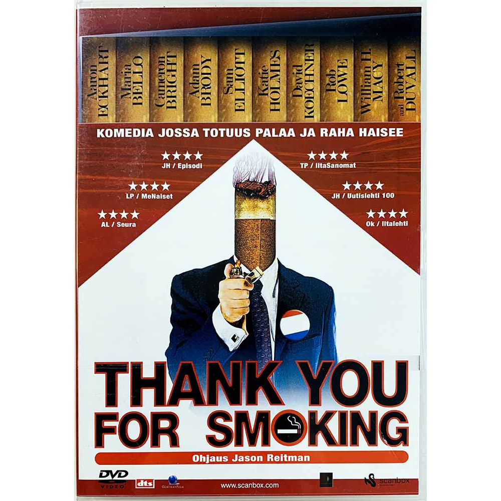DVD - Elokuva DVD Thank You for Smoking  kansi EX levy EX Käytetty DVD