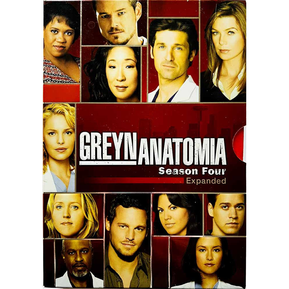 DVD - TV sarja DVD Greyn anatomia 4. tuotantokausi 5DVD  kansi EX levy EX Käytetty DVD
