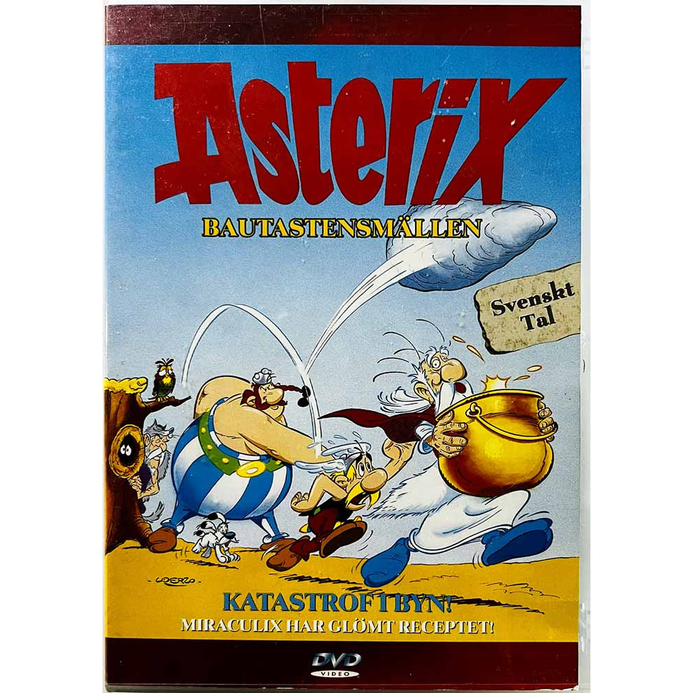 DVD - Elokuva Asterix DVD Bautastensmällen, Rakennuspainikkeet  kansi EX levy VG+ Käytetty DVD