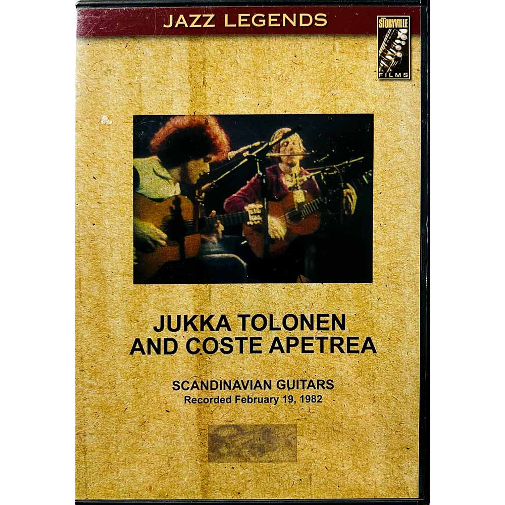 DVD - Jukka Tolonen and Coste petrea DVD Scandinavian Guitars, recorded february 19, 1982  kansi EX levy EX Käytetty DVD