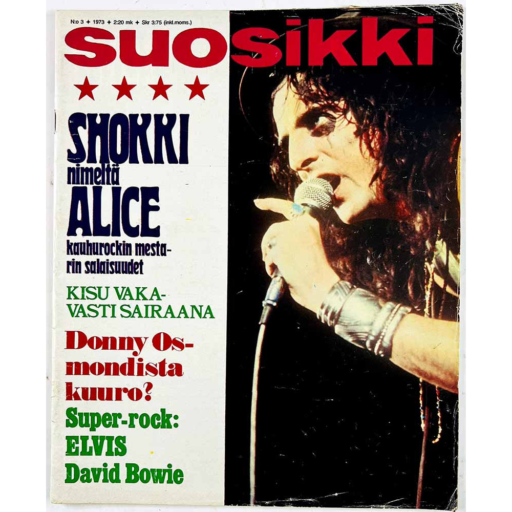 Suosikki 1973 3 Alice Cooper papin pojasta rock-paholaiseksi aikakauslehti