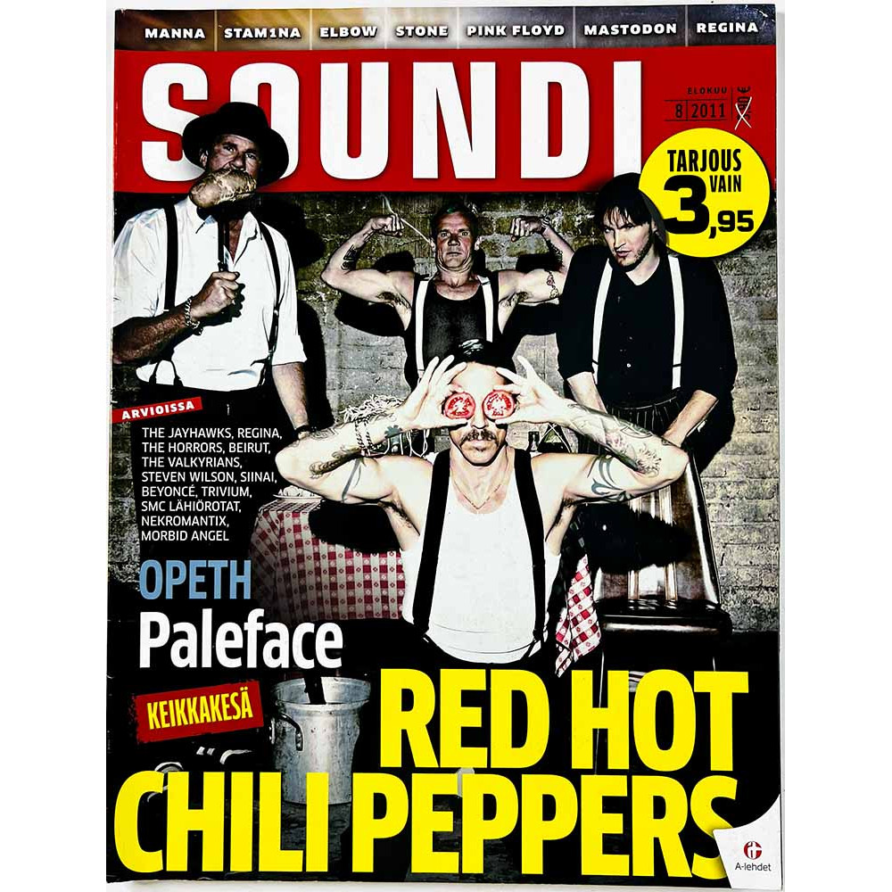 Soundi 2011 8 elokuu Opeth, Paleface, Stam1na, Stone, Pink Floyd aikakauslehti