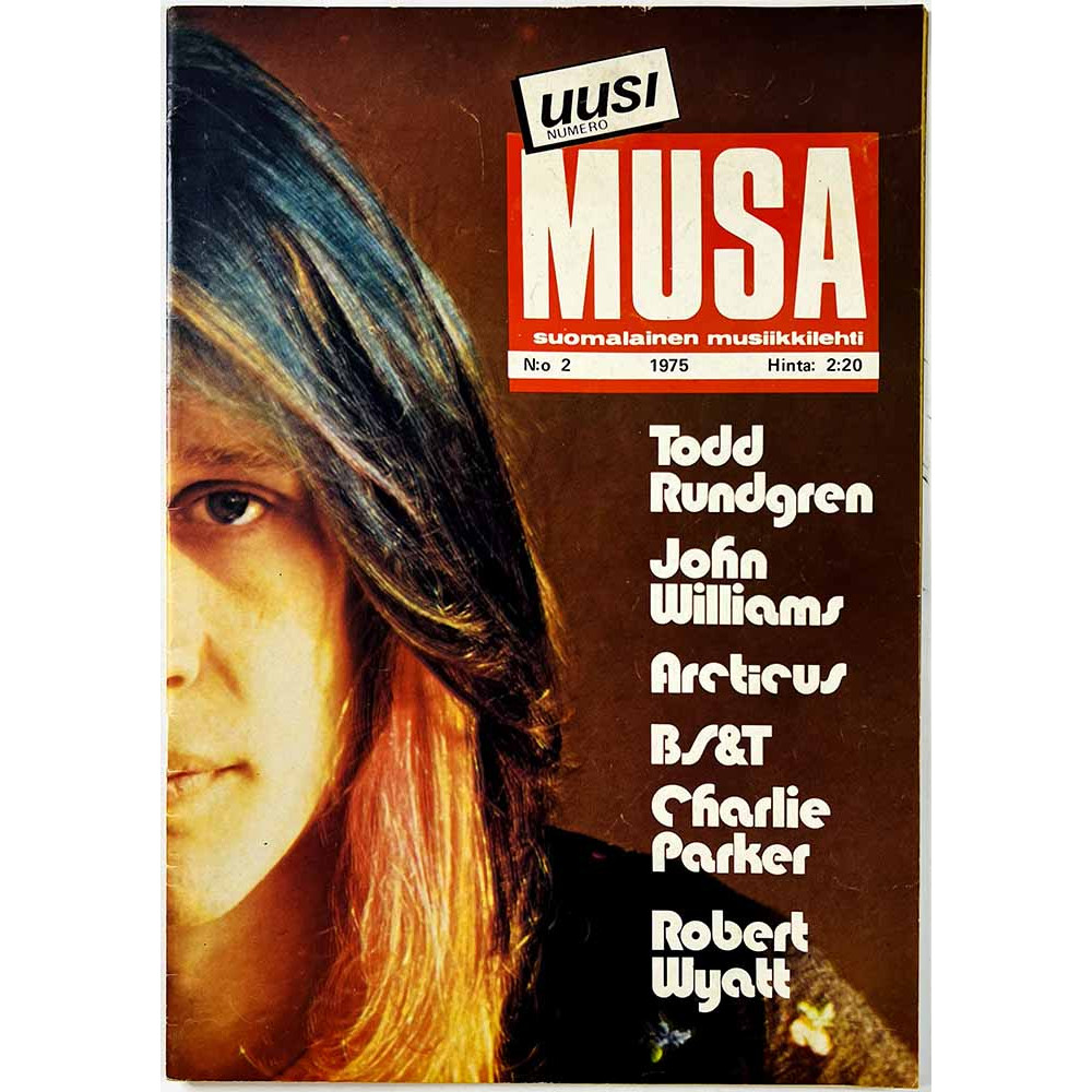 Musa 1975 2 Todd Rundgren, Robert Wyatt, Charlie Parker aikakauslehti