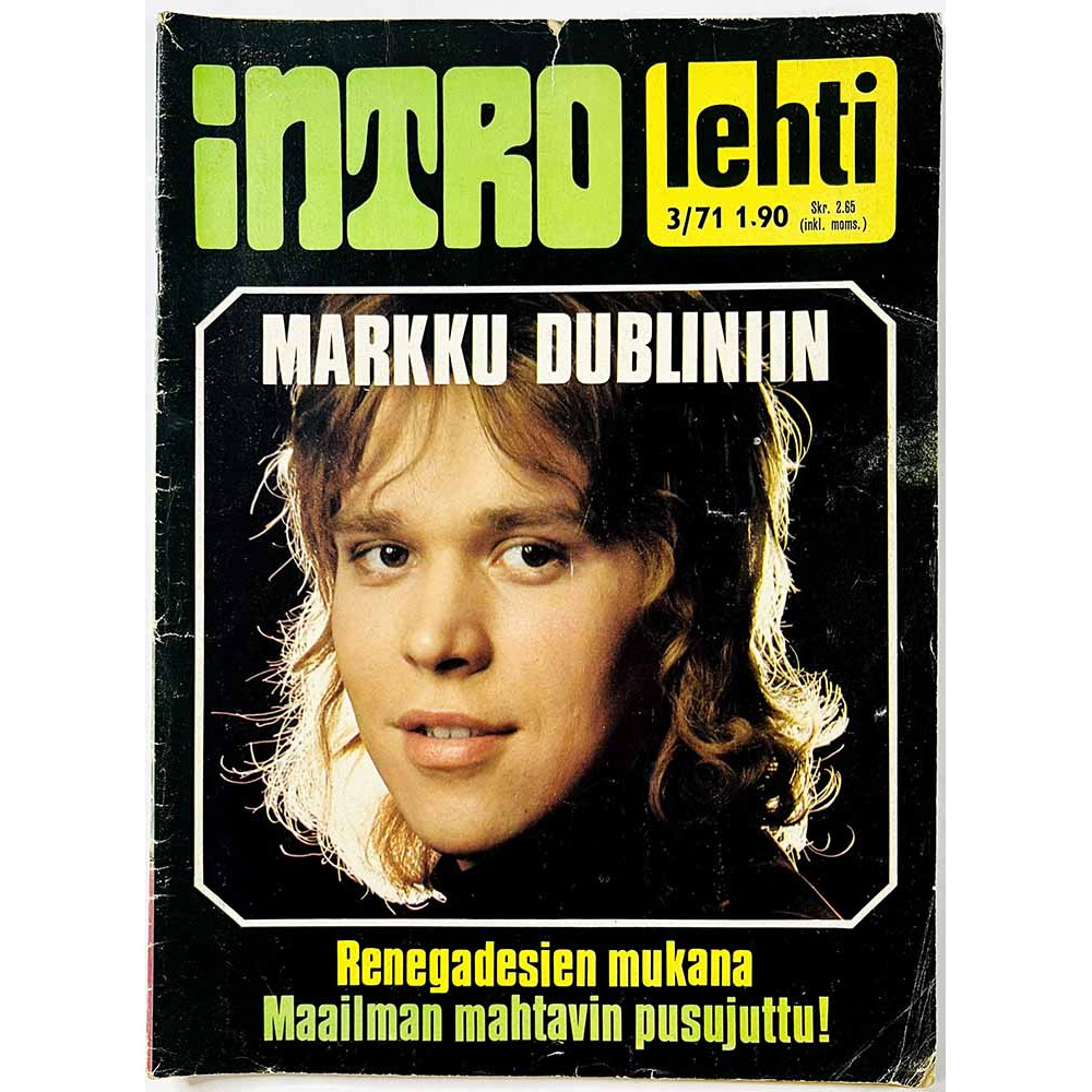 Intro lehti 1971 3 Pepe & Paradise, Wigwam, Santana aikakauslehti
