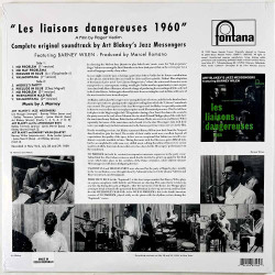 Art Blakey & The Jazz Messengers LP Les Liaisons Dangereuses 1960  vinyyli LP