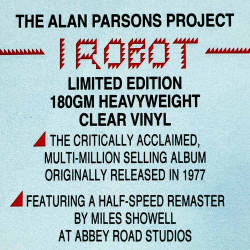 Alan Parsons Project 1977 COOKLP841 I Robot, limited clear vinyl LP