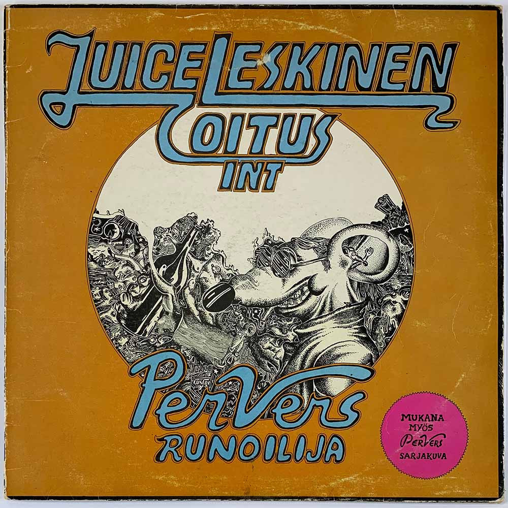 Leskinen Juice & Coitus Int LP Per Vers runoilija (ei sarjakuvaa)  kansi VG- levy EX Käytetty LP