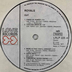 Royals LP Out  kansi VG levy EX Käytetty LP