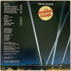 Ronski Gang LP Night attack  kansi VG+ levy VG+ Käytetty LP