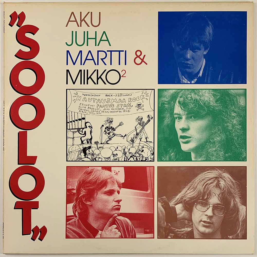 Aku Juha Martti & Mikko LP Soolot  kansi EX- levy EX Käytetty LP