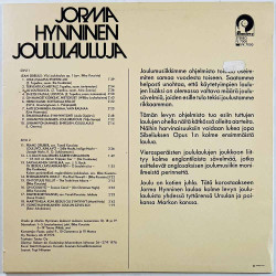 Hynninen Jorma LP Joululauluja  kansi EX levy EX Käytetty LP