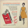 TIME cigarettes mainoslevy Laila Kinnunen: Have a good TIME / Heartaches - käytetty vinyylisingle PS VG+ / VG+