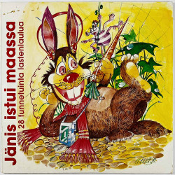 Elina Salo, Anna Hanski ym. LP Jänis istui maassa, 28 tunnetuinta lastenlaulua  kansi VG+ levy EX- Käytetty LP