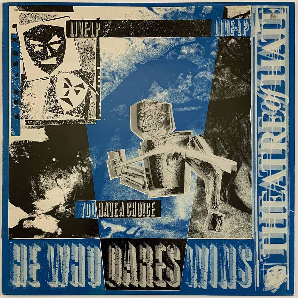 Theatre Of Hate LP He who dares wins, Live LP  kansi EX levy EX Käytetty LP
