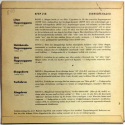Sveriges Radio: Radions Fågel Skivor EP - second hand single
