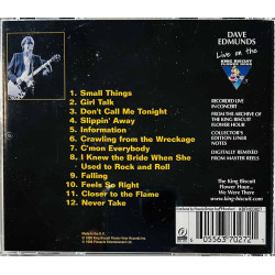 Edmunds Dave CD Live on the King Biscuit Flower Hour  kansi EX levy EX Käytetty CD