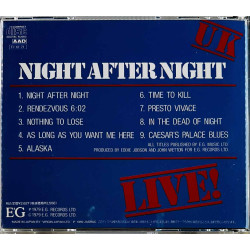 U.K. 1979 VJD-28050 Night After Night CD Begagnat