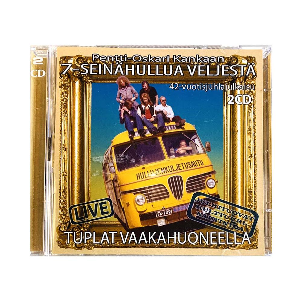 Pentti-Oskari Kankaan 7-Seinähullua Veljestä käytetty CD Tuplat Vaakahuoneella 2CD  kansi EX levy EX Käytetty CD