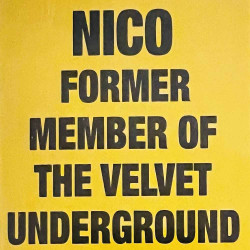 Nico vinyl LP Live at the Library Theatre '83 yellow vinyl vinyl LP