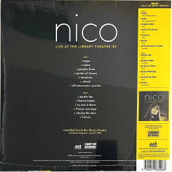 Nico vinyl LP Live at the Library Theatre '83 yellow vinyl vinyl LP