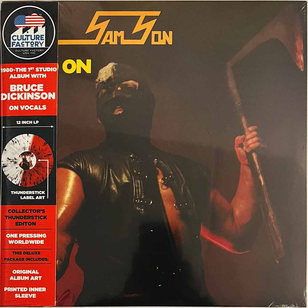 Samson 1980 CFU01263 Head On, color clear/red black splatter LP