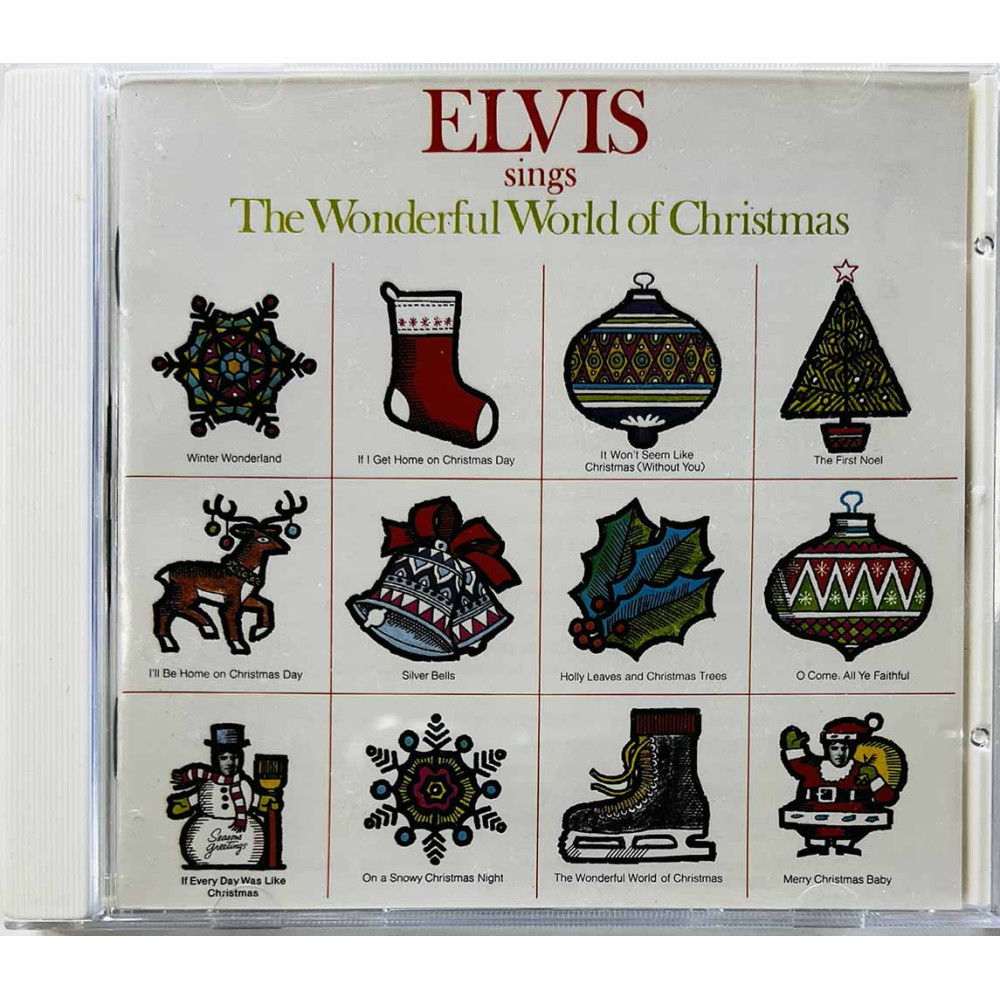 Elvis CD Elvis Sings the Wonderful World Of Christmas  kansi EX levy EX Käytetty CD