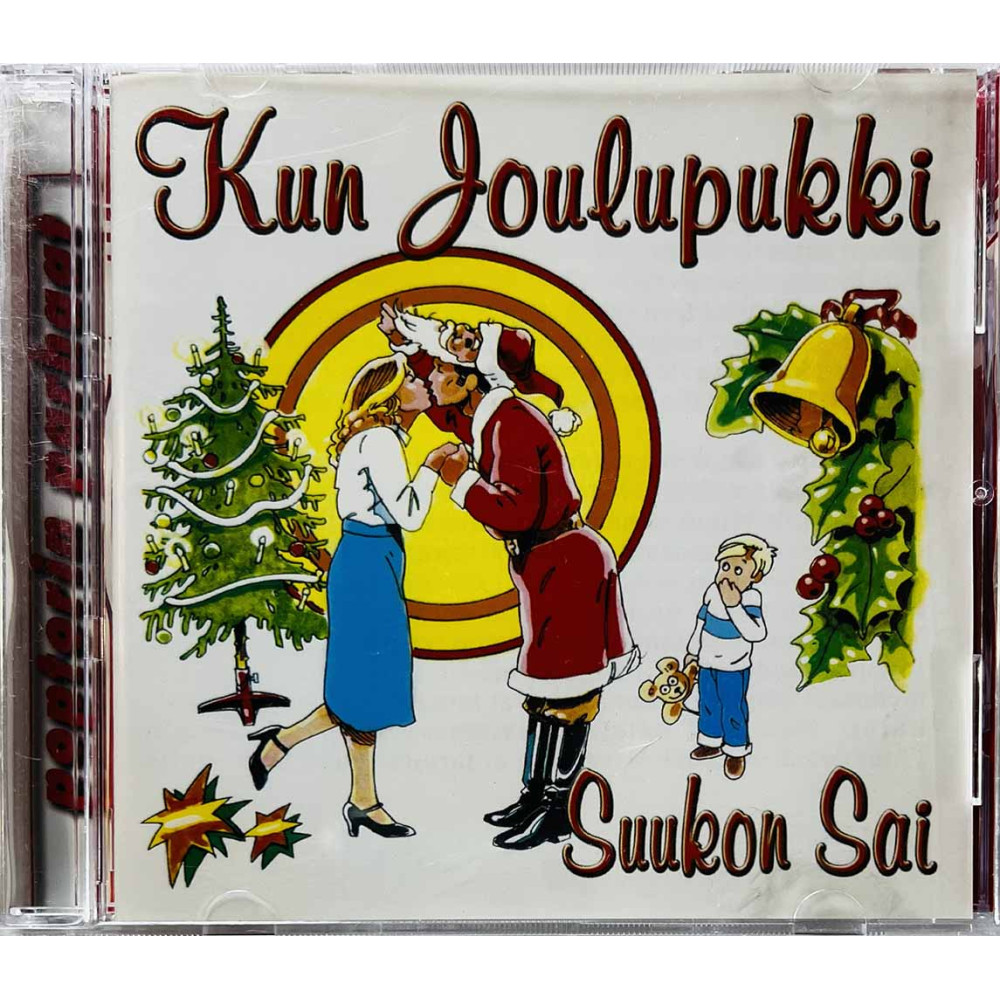 Tapio Heinonen, Carola, Sonja Lumme CD Kun Joulupukki Suukon Sai  kansi EX levy EX Käytetty CD