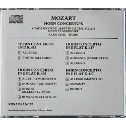 Mozart 1980’s R050 Horn Concero’s CD Begagnat
