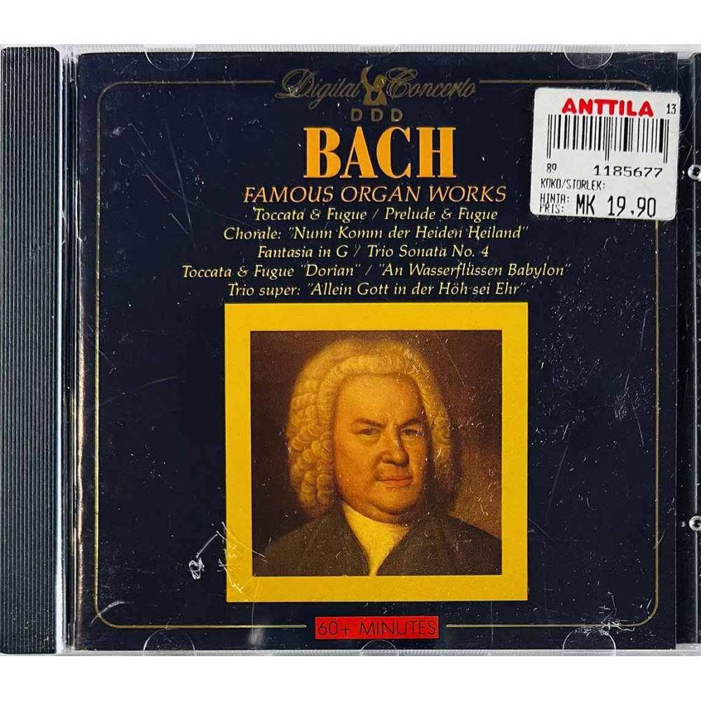 Bach Johann Sebastian CD Famous Organ Works  kansi EX levy EX Käytetty CD