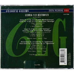 Beethoven Ludwig Van CD Sonatas Moonlight, Pathetique, Appasionata  kansi EX levy EX Käytetty CD