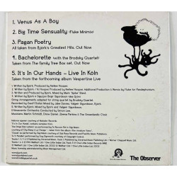 Björk CD Björk Venus as a boy + 4 raitaa  kansi VG levy VG Käytetty CD