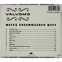 Valvomo CD Heitä Ensimmäinen Kivi  kansi EX levy VG+ Käytetty CD