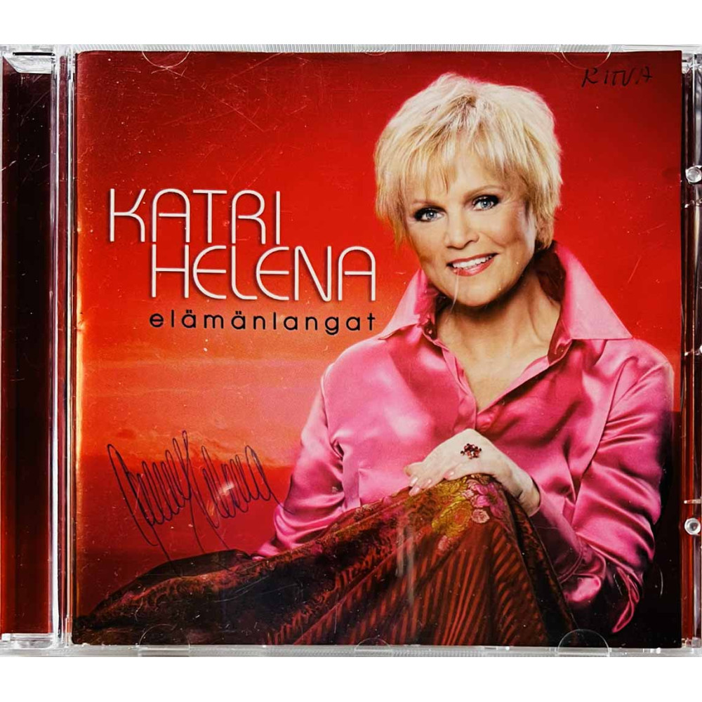 Katri Helena CD Elämänlangat (kannessa artistin signeeraus) kansivihko EX- CD:n kunto VG+ Käytetty CD