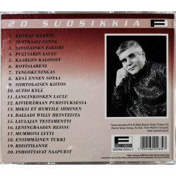 Lavi Veikko CD 20 Suosikkia – Kotkan Kerttu kansivihko VG+ CD:n kunto EX Käytetty CD