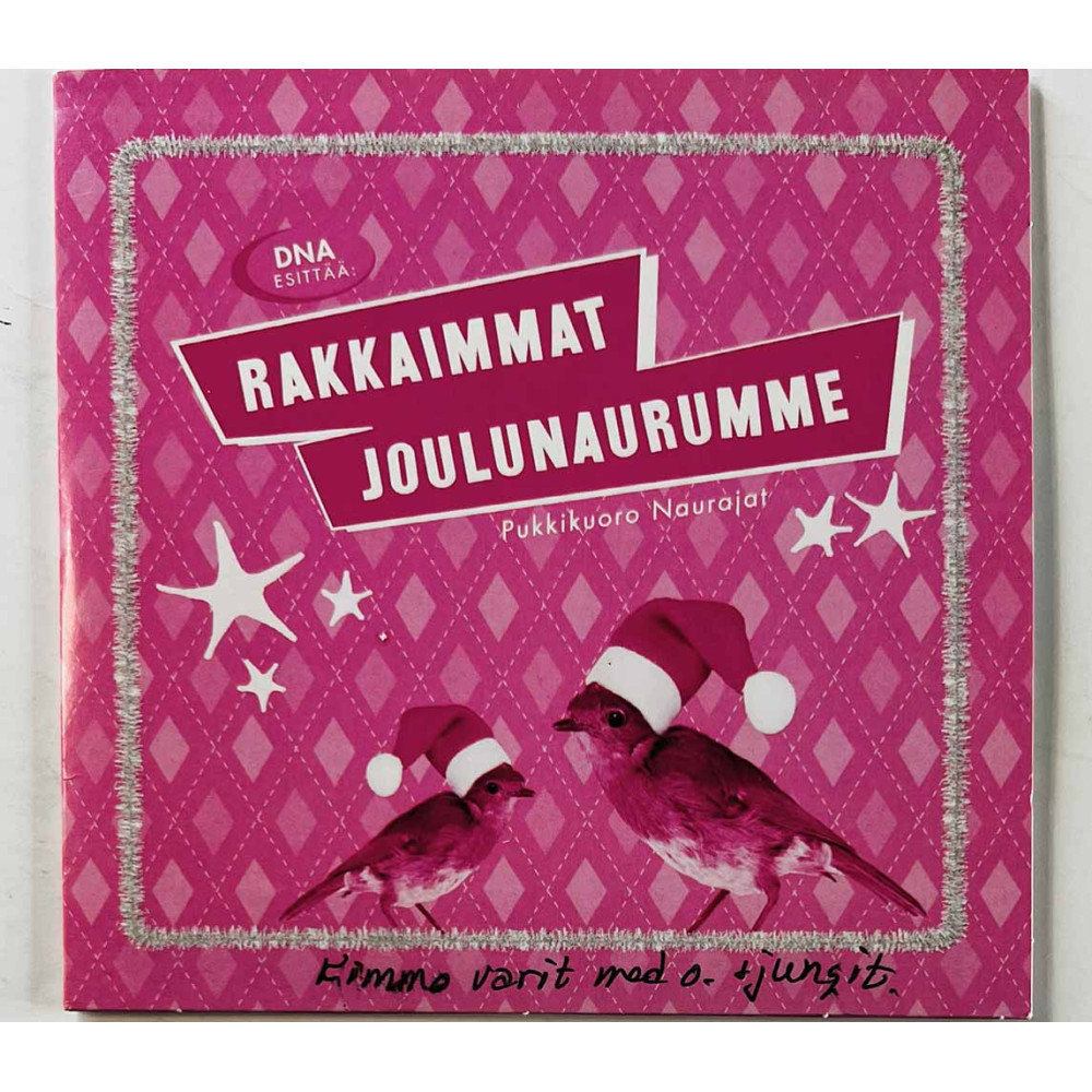 Pukkikuoro Naurajat CD Rakkaimmat joulunaurumme kansivihko EX CD:n kunto EX Käytetty CD