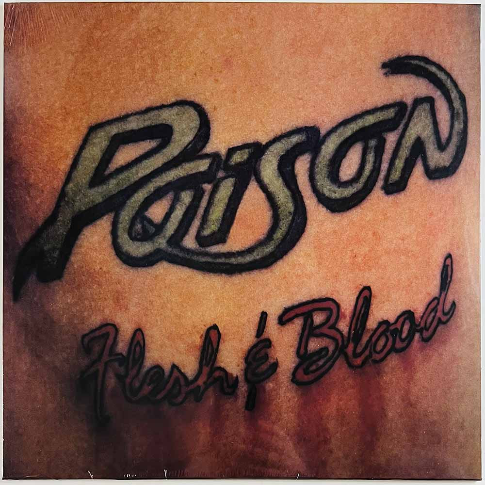 Poison 1990 C1-91813 Flesh & Blood LP