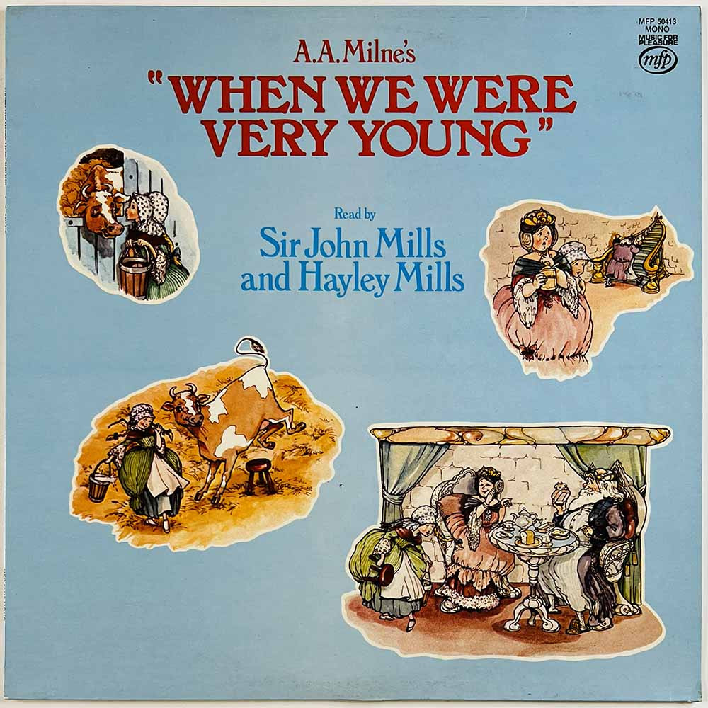 Sir John Mills and Hayley Mills 1978 MFP 50413 A.A. Milne's "When We Were Very Young" Begagnat LP