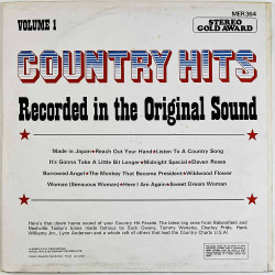 Original Sound 1972 MER 364 Country Hits volume 1 Begagnat LP