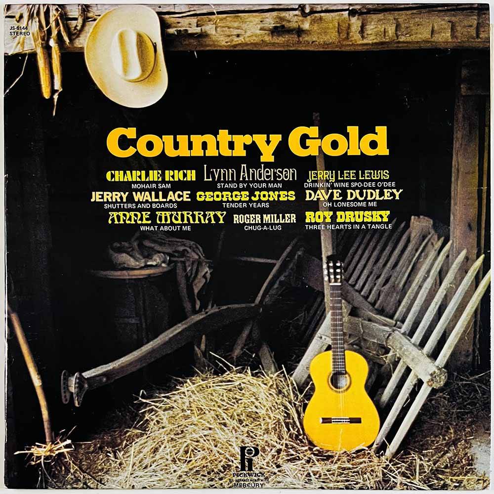George Jones, Roy Drusky, Dave Dudley 1980’s JS 6144 Country Gold Begagnat LP